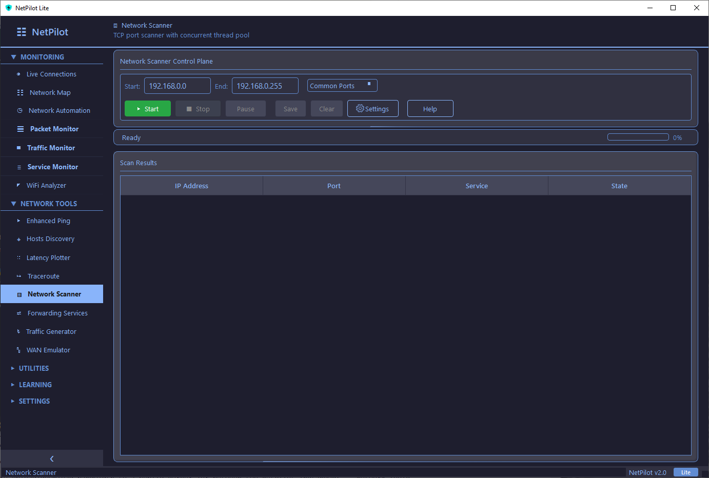 Network Scanner view 2