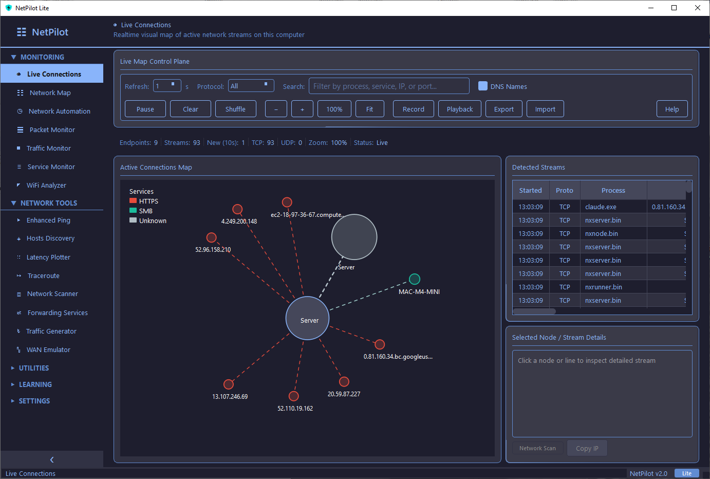 Live Connections Map