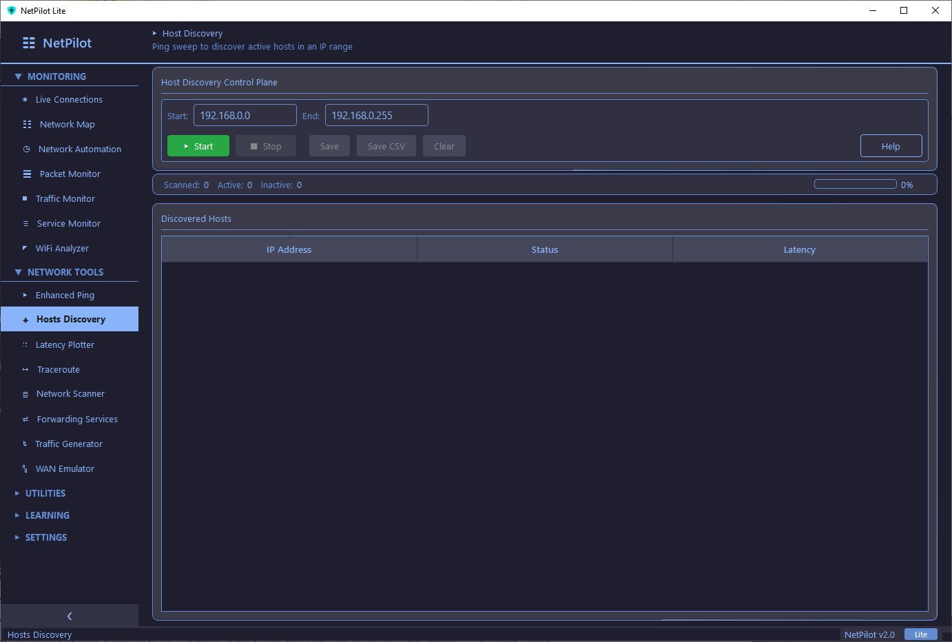 Host Discovery view 2