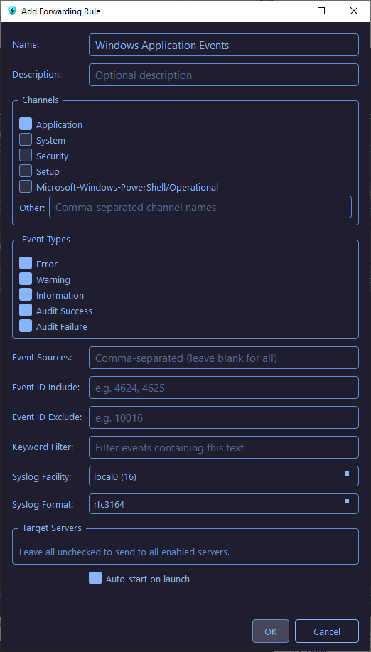 Forwarding Policies view 3