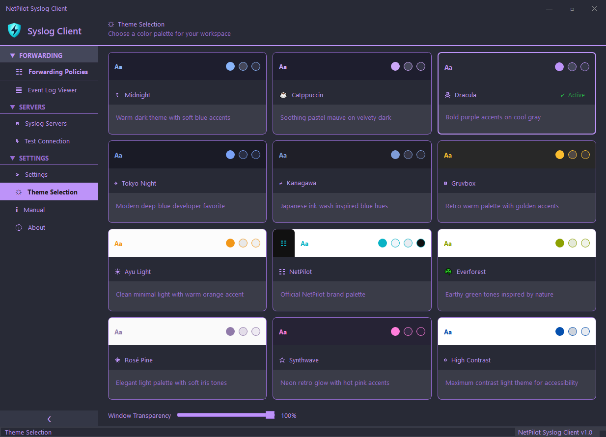 Settings & Themes view 3