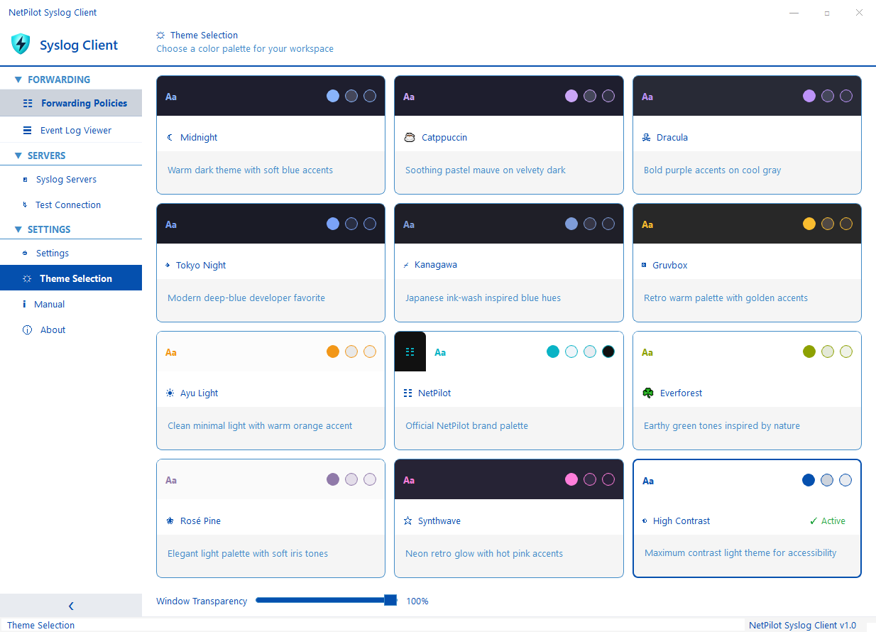 Settings & Themes view 5